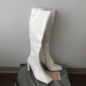 Jeffrey Campbell Patent Leather Knee High Boots